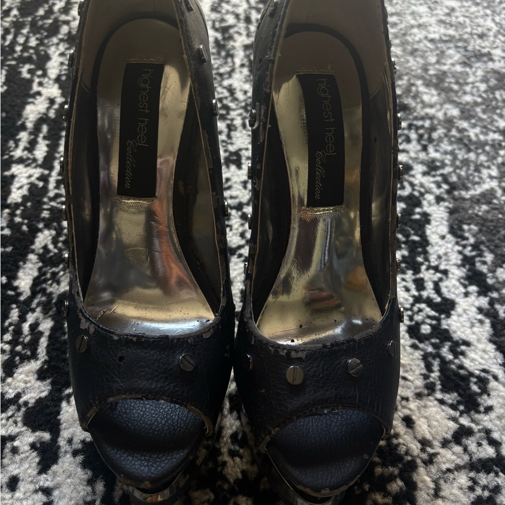 Elegant Black Patent Leather Heels